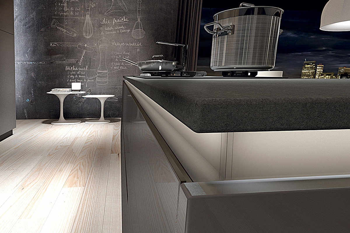 Example of handleless doors