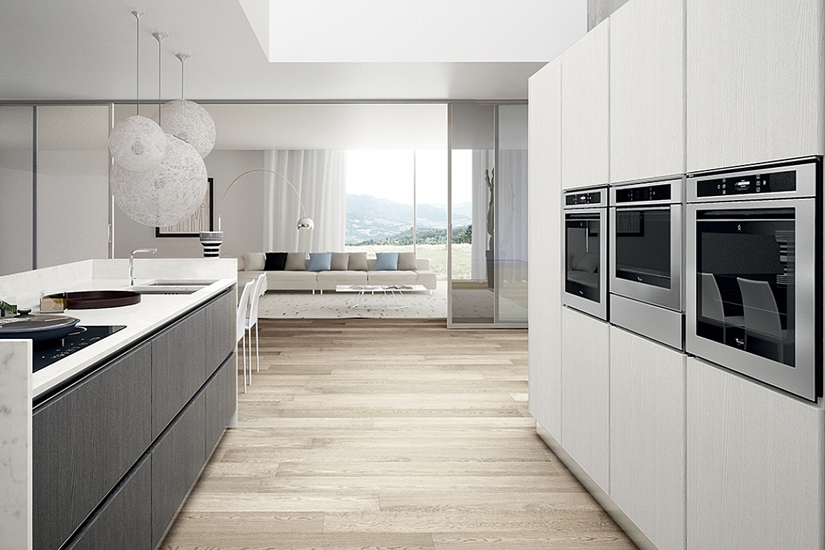 Example of handleless doors