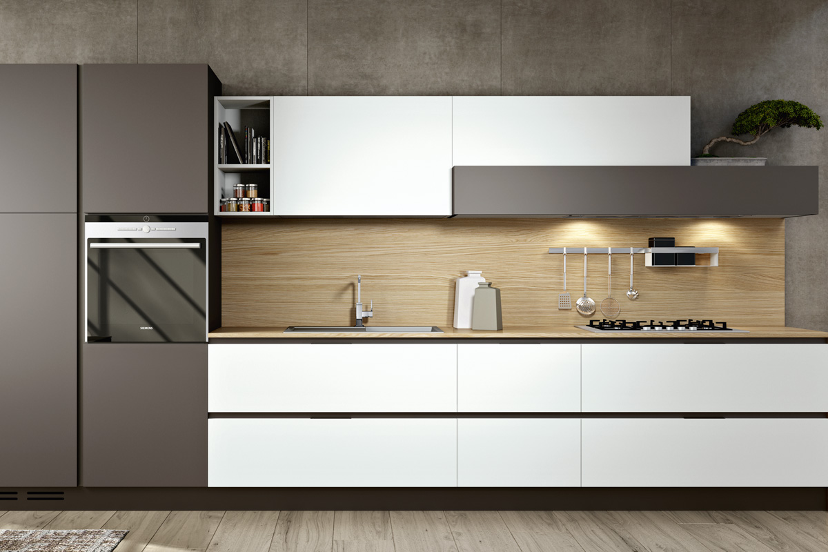 Example of handleless doors